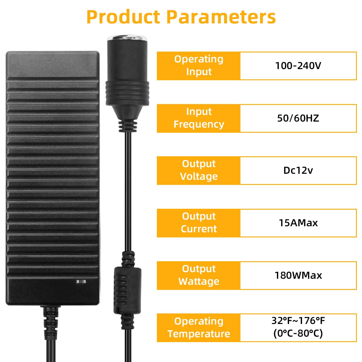 SUNMEG 180W converter in-use with car fridge during road trips.