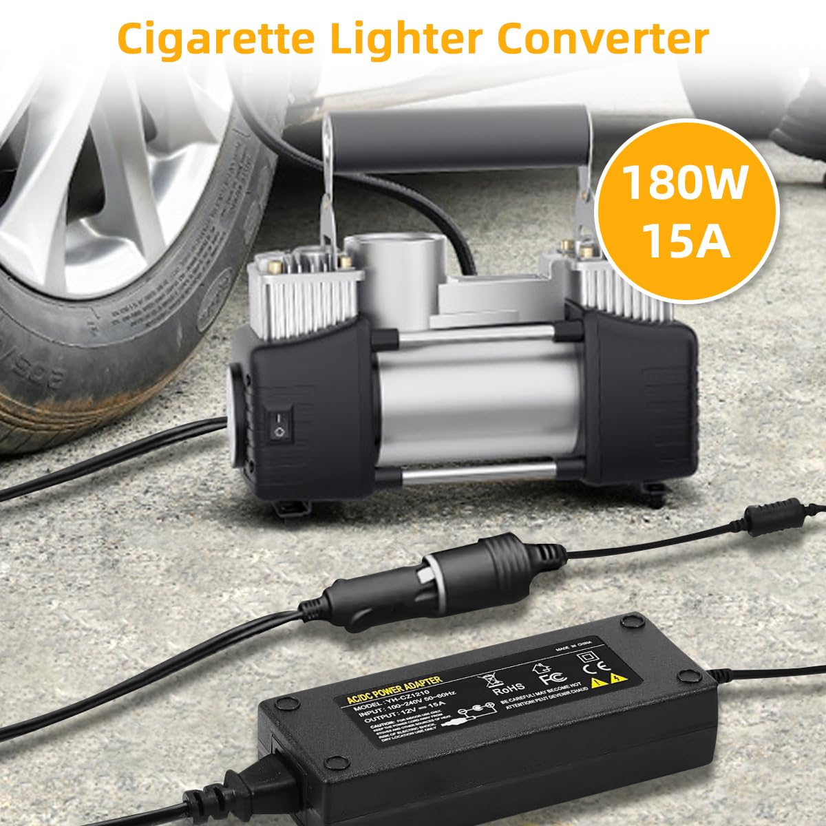 SUNMEG 180W converter safety features protect connected devices during operation.