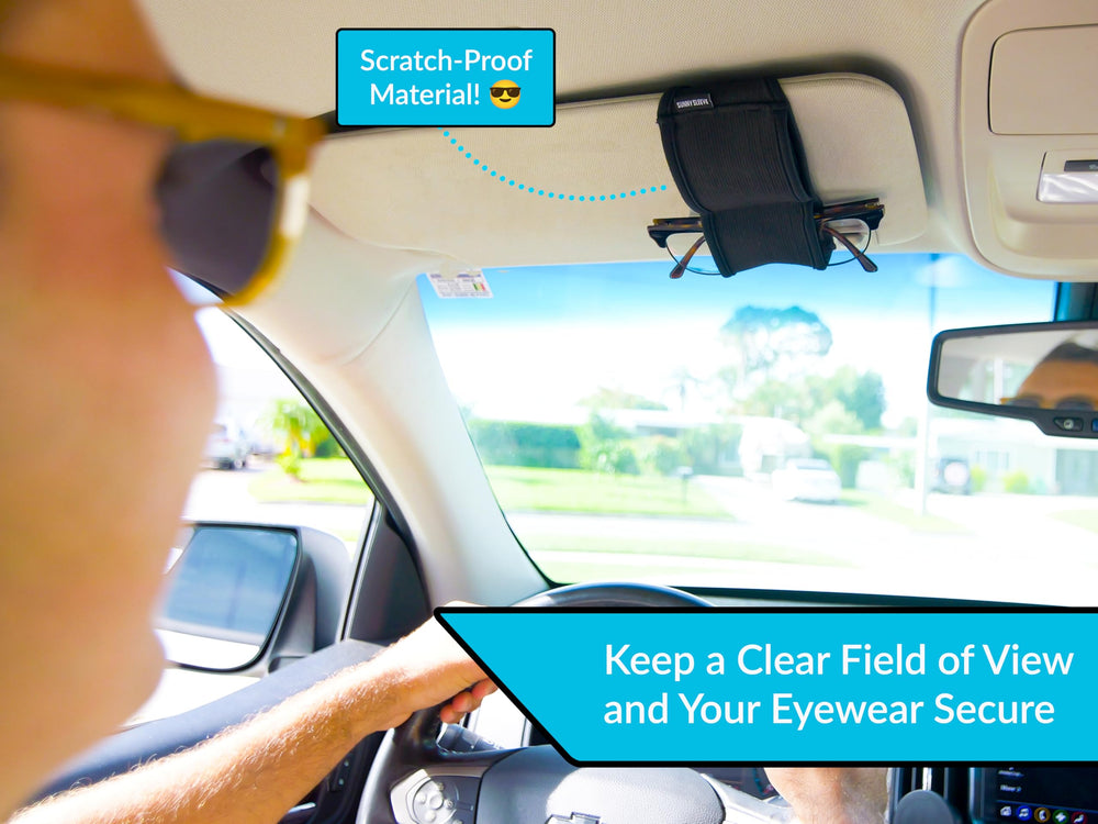 Sunny Sleeve easy one-hand access for quick glasses retrieval