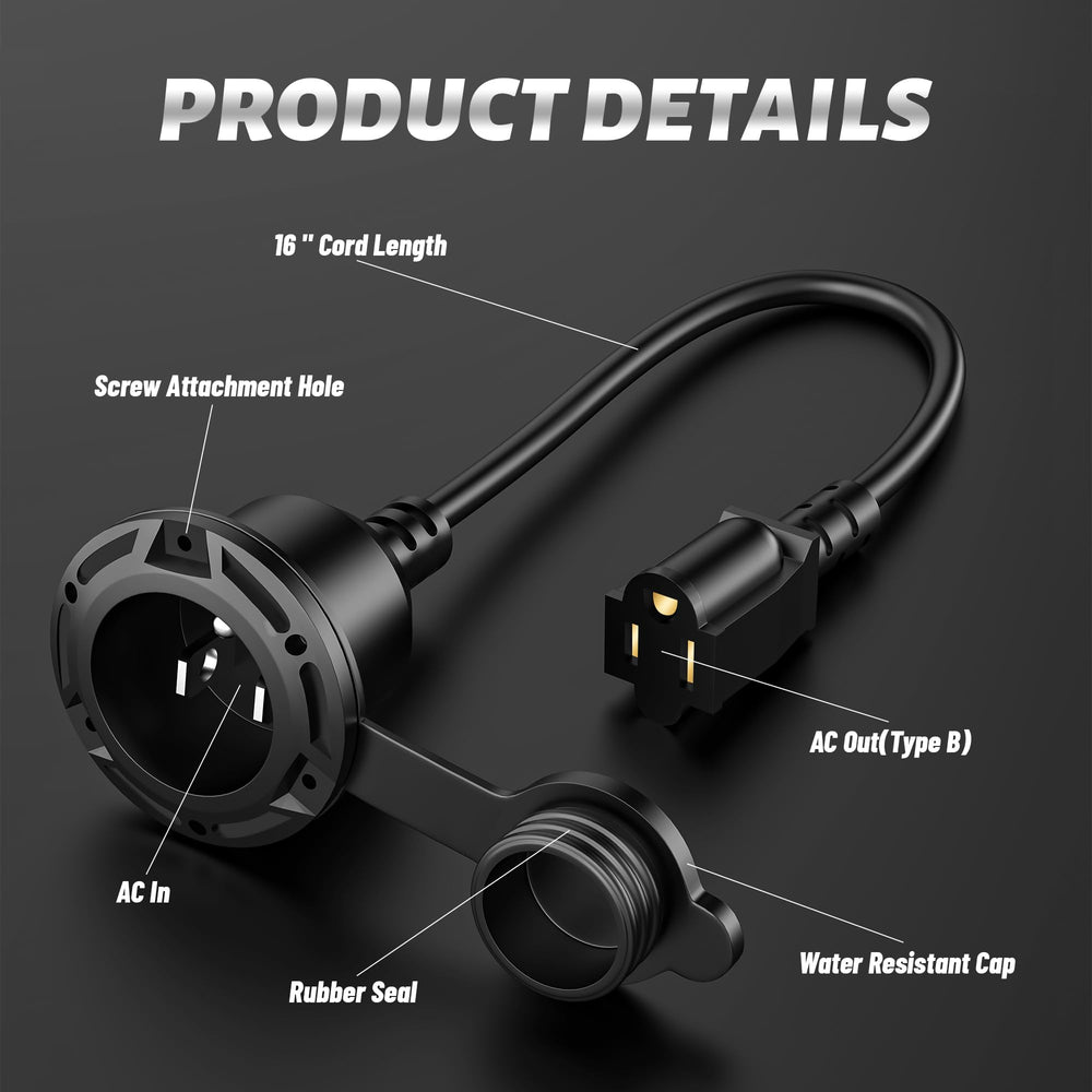 SunnyLith multi-use outdoor socket supports chargers and outdoor outlets.
