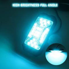 Sunpie RGBW rock lights change colors via app for mood lighting and signaling.