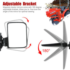 SUNPIE adjustable 45 and 220 degree tractor mirror for optimal visibility