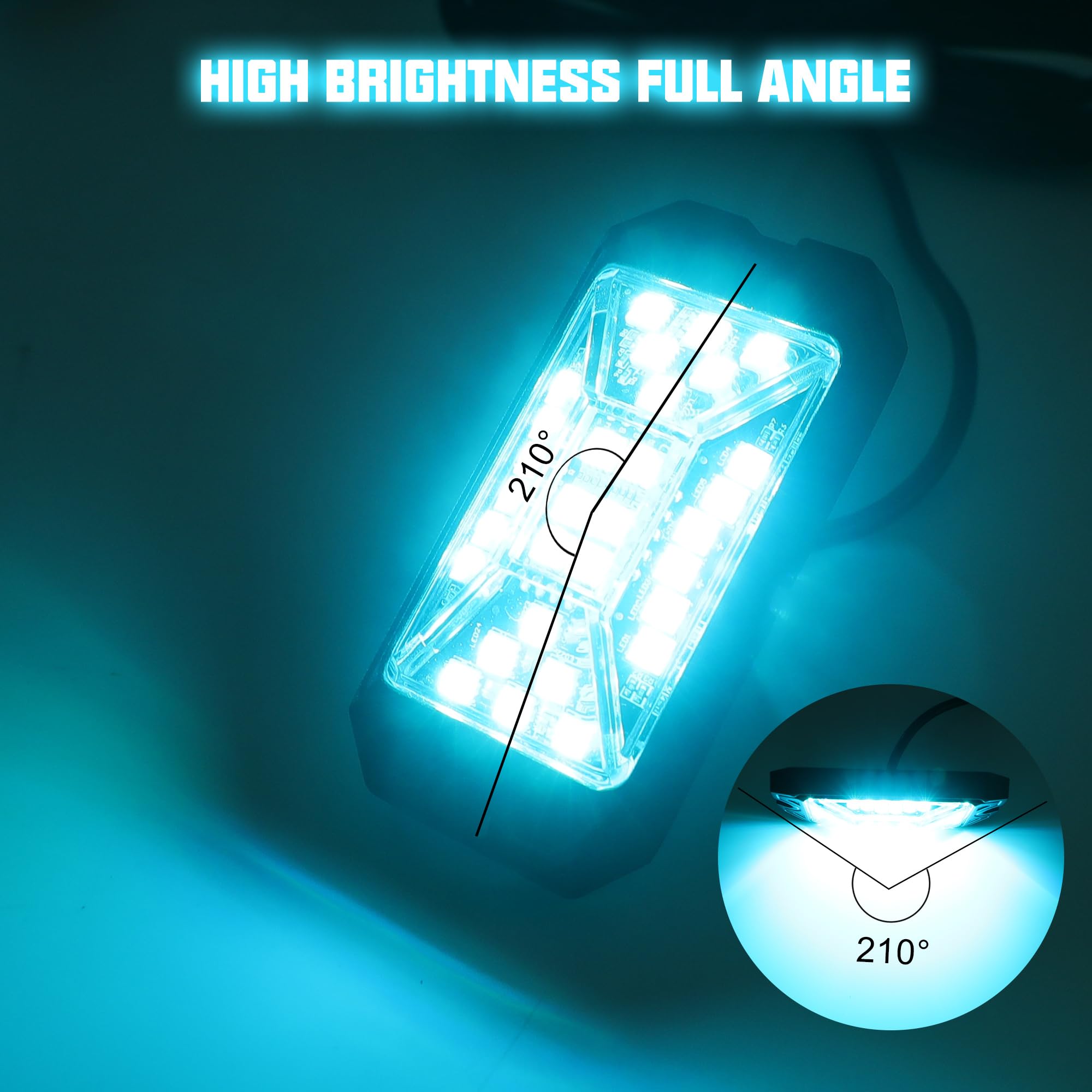 SUNPIE aluminium housing rock light offers durable high-temperature performance