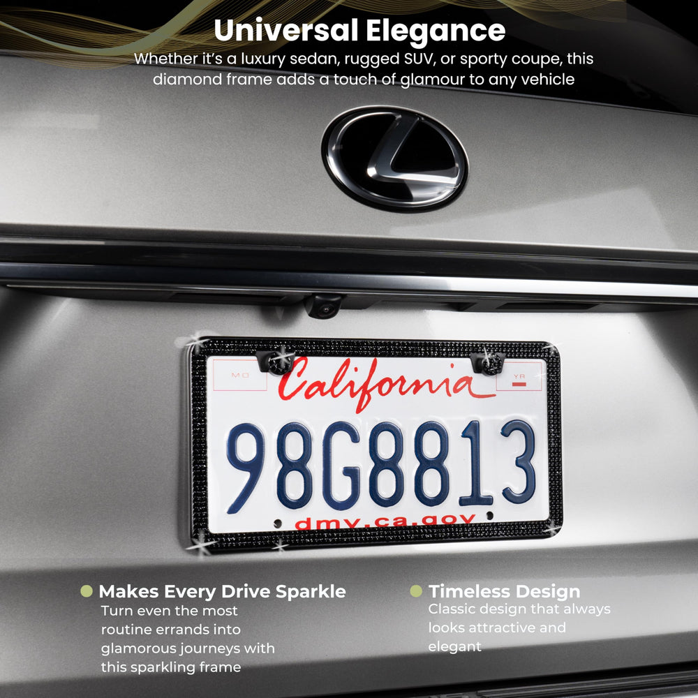 SunplusTrade diamond-cap bling highlights your plate with radiant charm