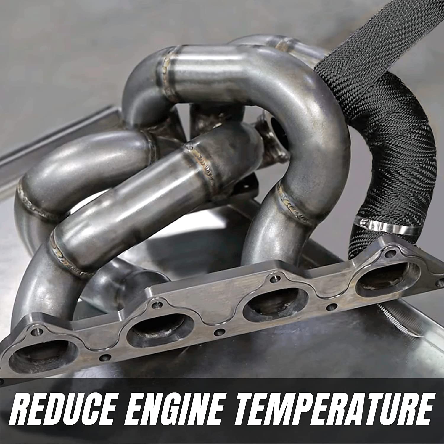 SunplusTrade heat wrap on motorcycle exhaust optimizes heat control.