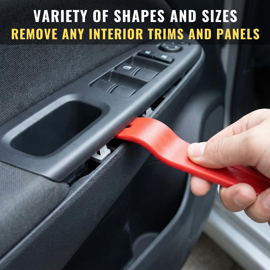 SunplusTrade tool prying a car door panel demonstrating safe, scratch-free removal