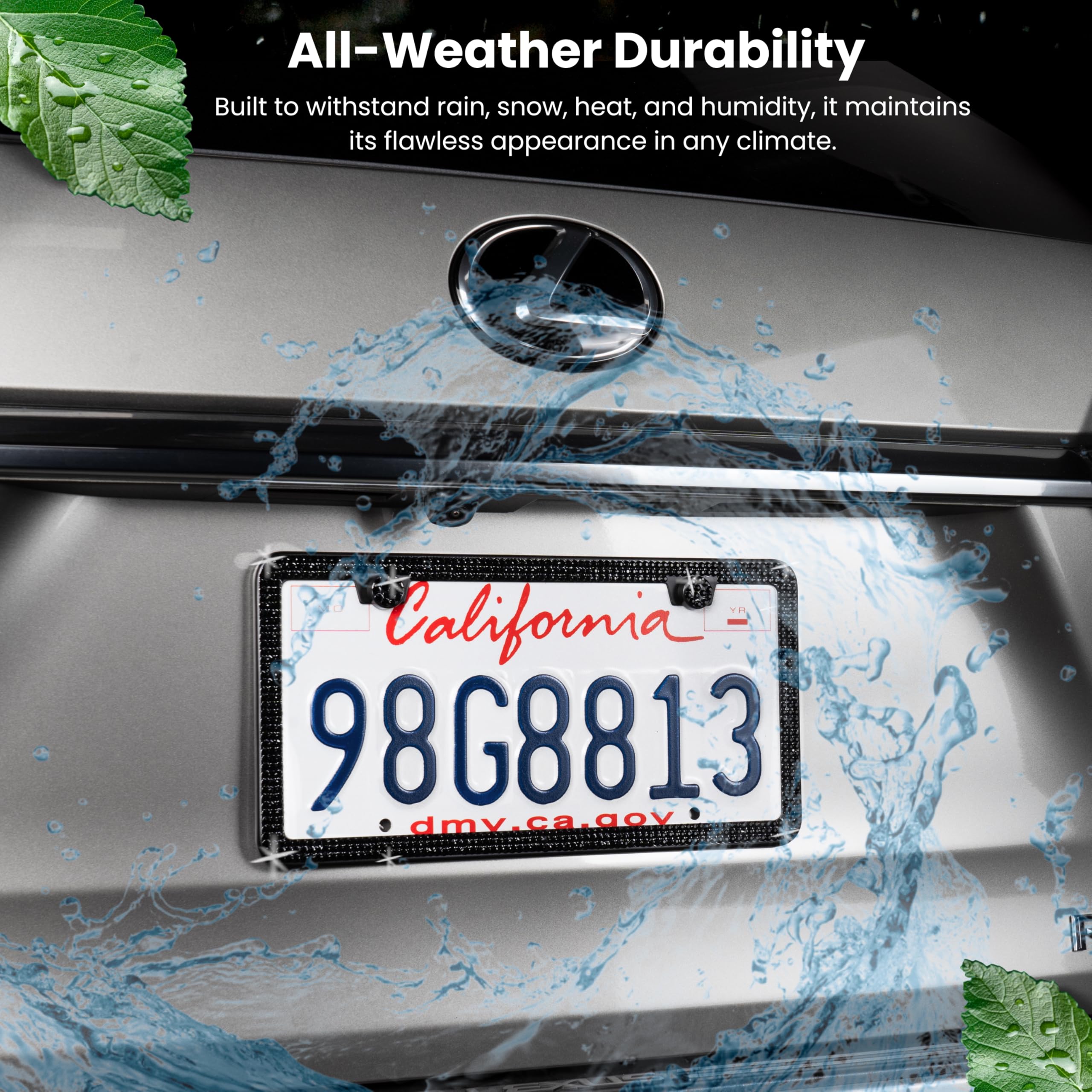 SunplusTrade universal fit-bezel frame fits US plates without blocking tags