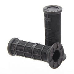 SUNQIAO mini grips with half waffle texture for 3/4 handlebars on a black kid bike, enhancing grip