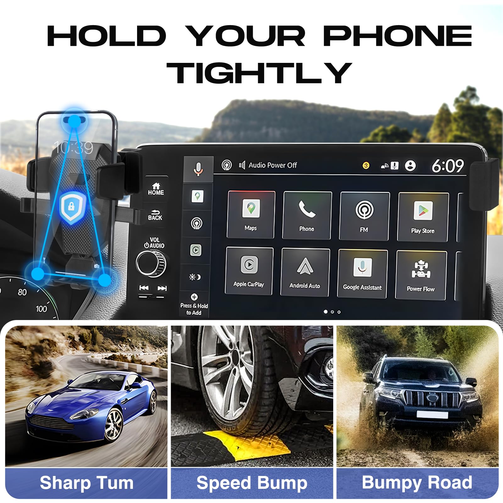 Sunsdrew air vent mount keeps the phone reachable during commutes