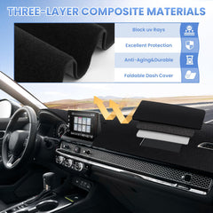 Sunsdrew dash cover reduces glare for safer driving.