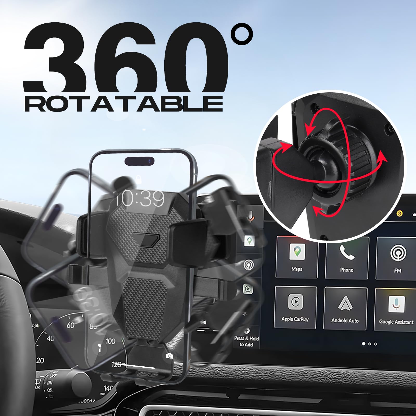 Sunsdrew CR-V holder provides 360-degree rotation for versatile viewing