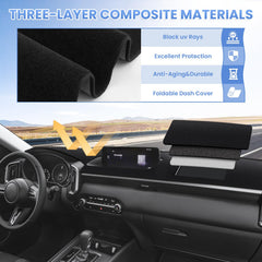 Sunsdrew dash cover reduces glare for clearer visibility during sunny drives.
