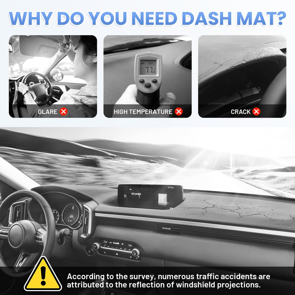 Sunsdrew dash cover installs quickly without tools for a hassle-free upgrade.