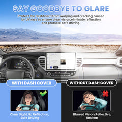 Sunsdrew dash cover shields the dashboard from sun exposure and UV rays