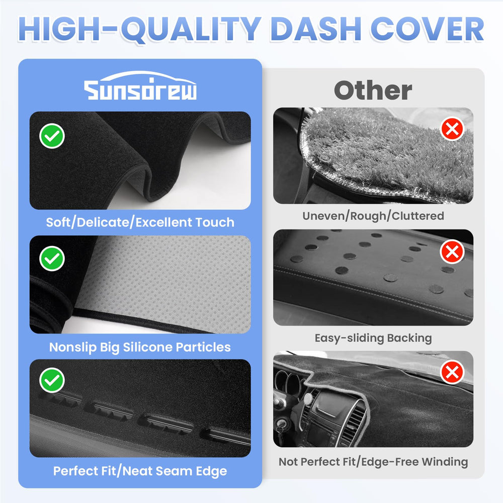 Sunsdrew dash cover UV shield reduces sun exposure on the dash.
