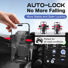 Sunsdrew RAV4 phone holder with 360-degree rotation for flexible viewing.
