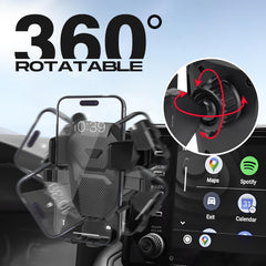 Sunsdrew RAV4 secure-grip triangle jaws hold phones steadily.