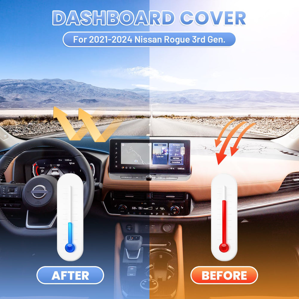 Sunsdrew Rogue dash mat with UV protection preserves interior appearance.