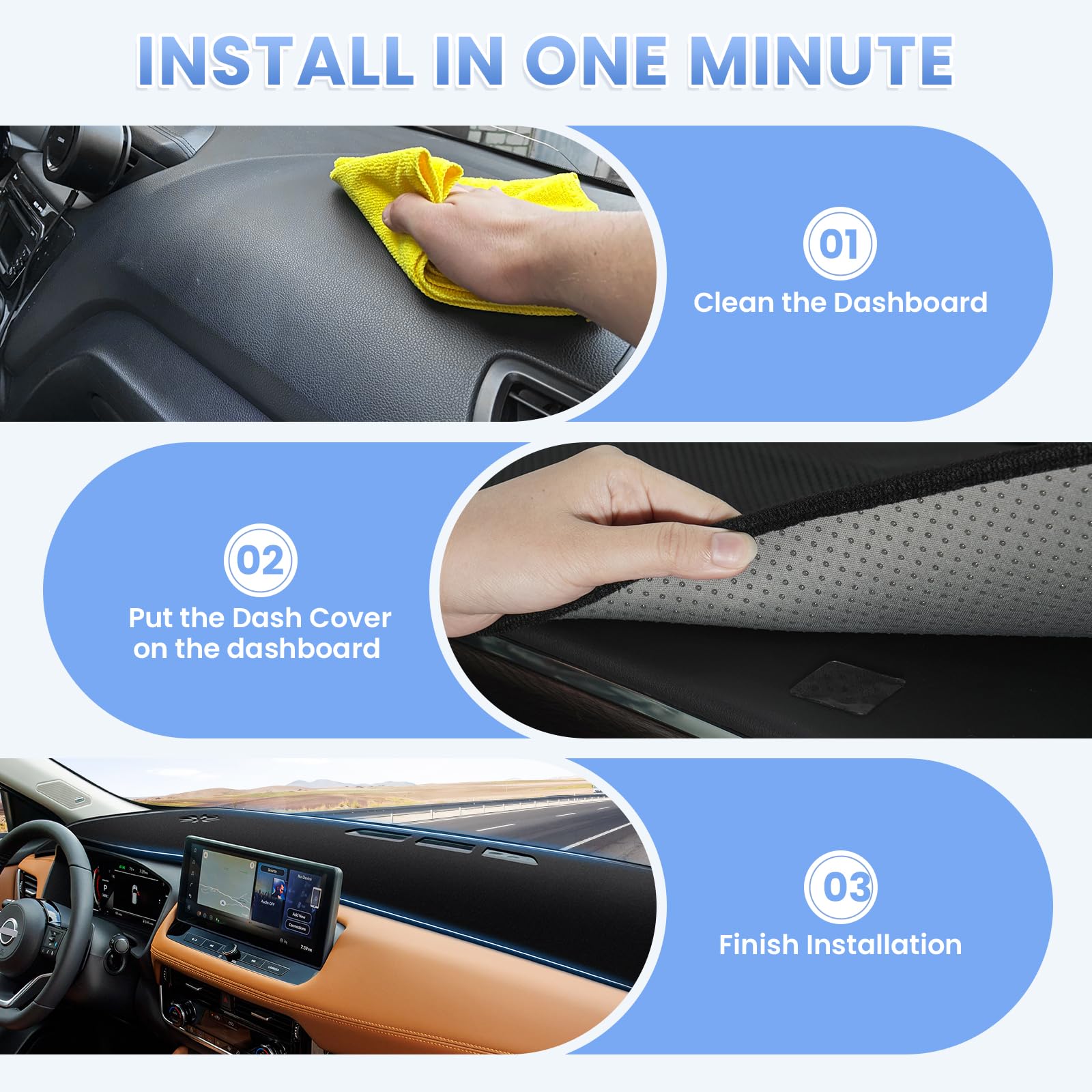 Sunsdrew Rogue interior shield enhances cabin look and comfort.