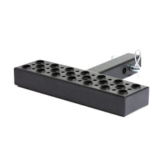 Sunshine Artisan hitch step mounted on a 2-inch receiver for easy entry.