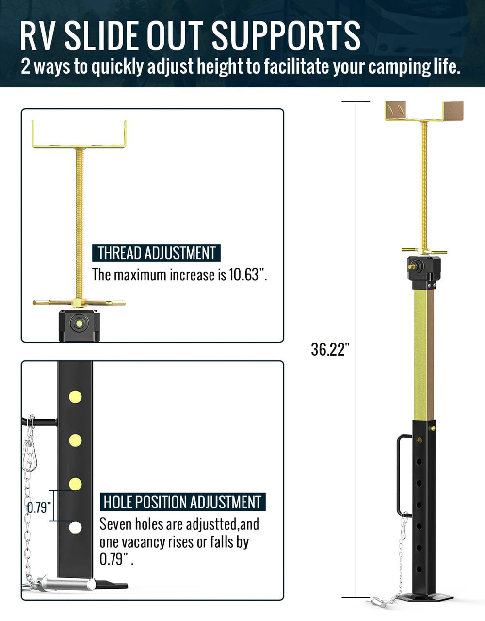 SUNSHINE FARMRE stabilizer jack base design provides stable support on uneven surfaces