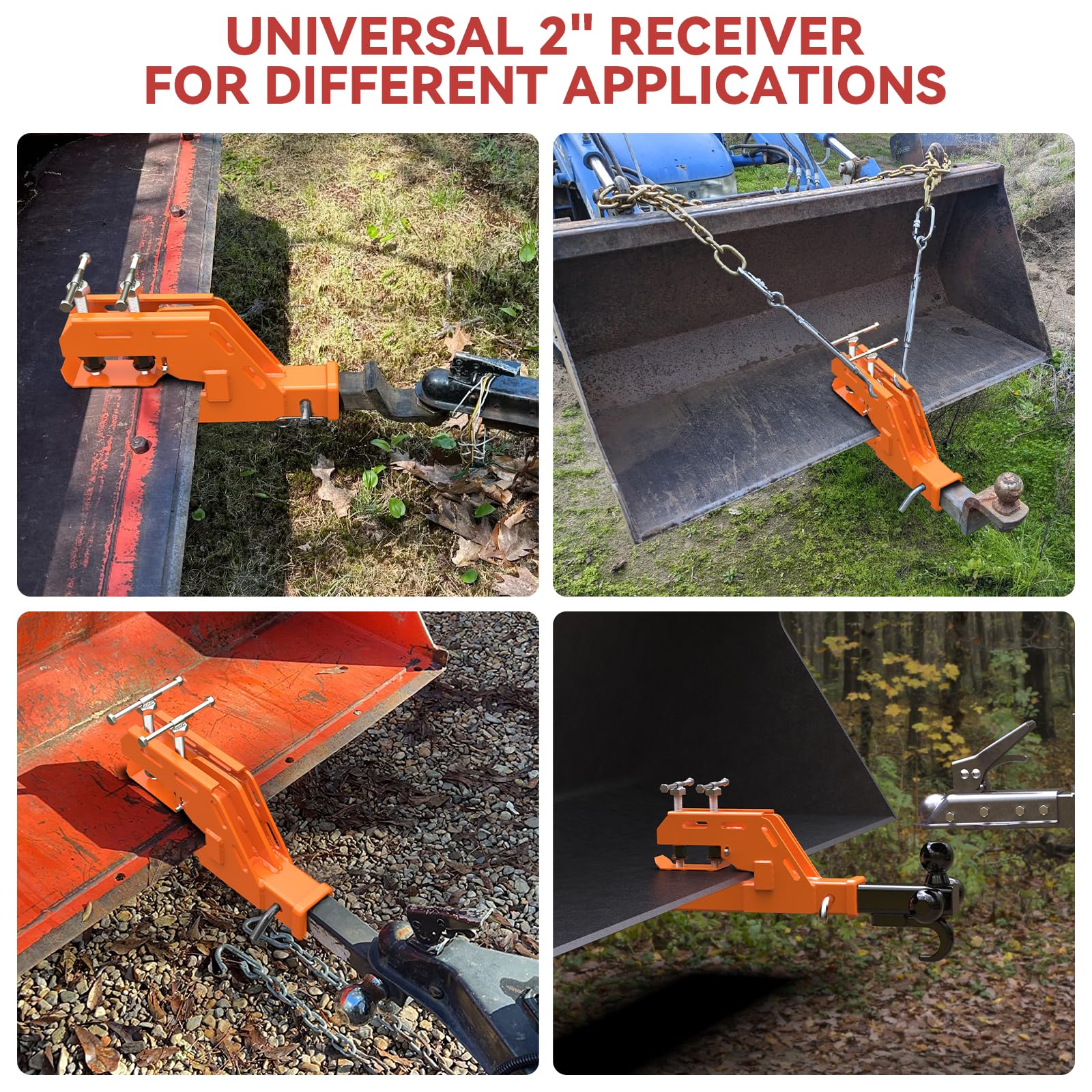 SUNSHINE FARMRE compatible with Kubota Deere Bobcat attachments and standard 2-inch hitches