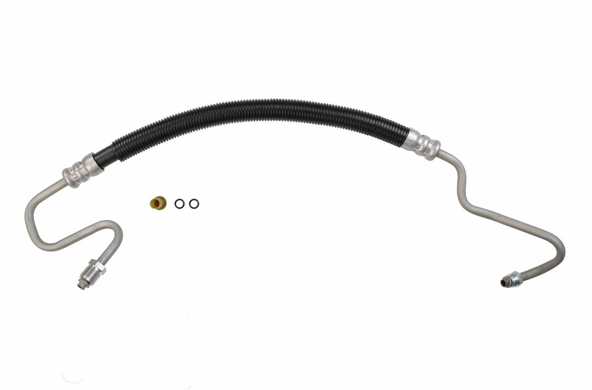 Sunsong 3401061 power steering hose front view, precise fit for Cadillac and GM trucks.