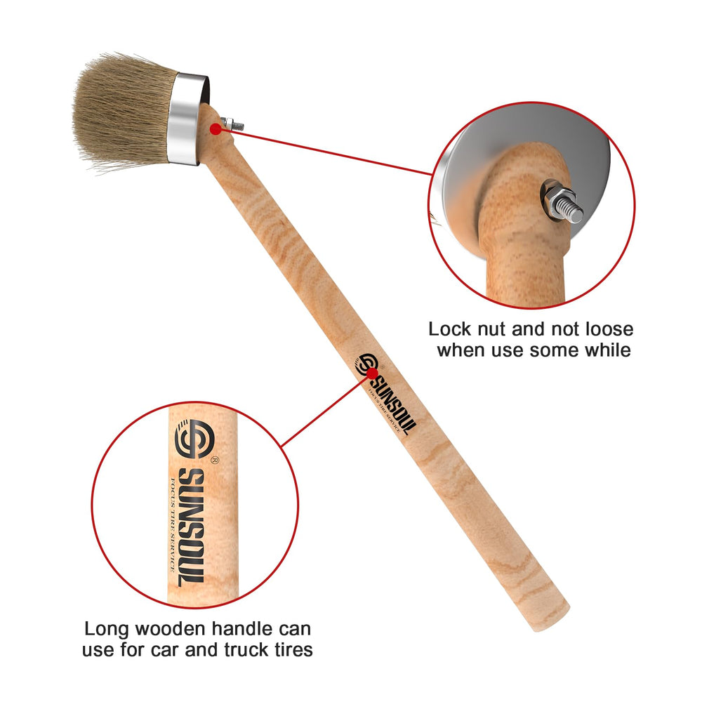 SUNSOUL 400mm wooden handle reduces fatigue during mounting
