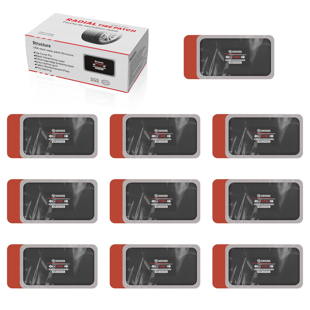 SUNSOUL radial tire patch 4.73 x 2.75 inches for durable inner tire repairs.