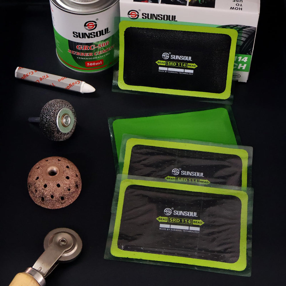 SUNSOUL vulcanizing-ready patch works with cement for durable repairs
