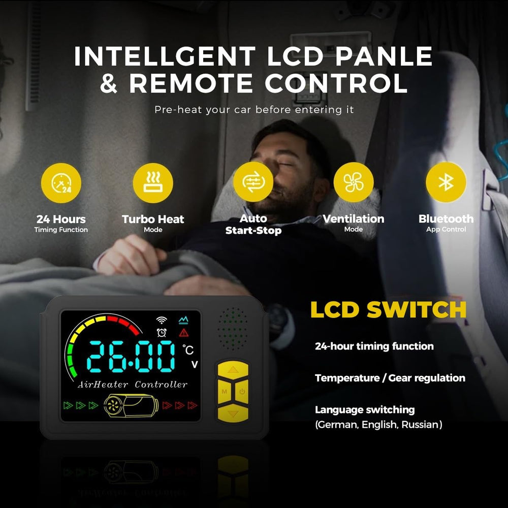 Sunster fast-heating diesel heater delivers warmth within minutes.