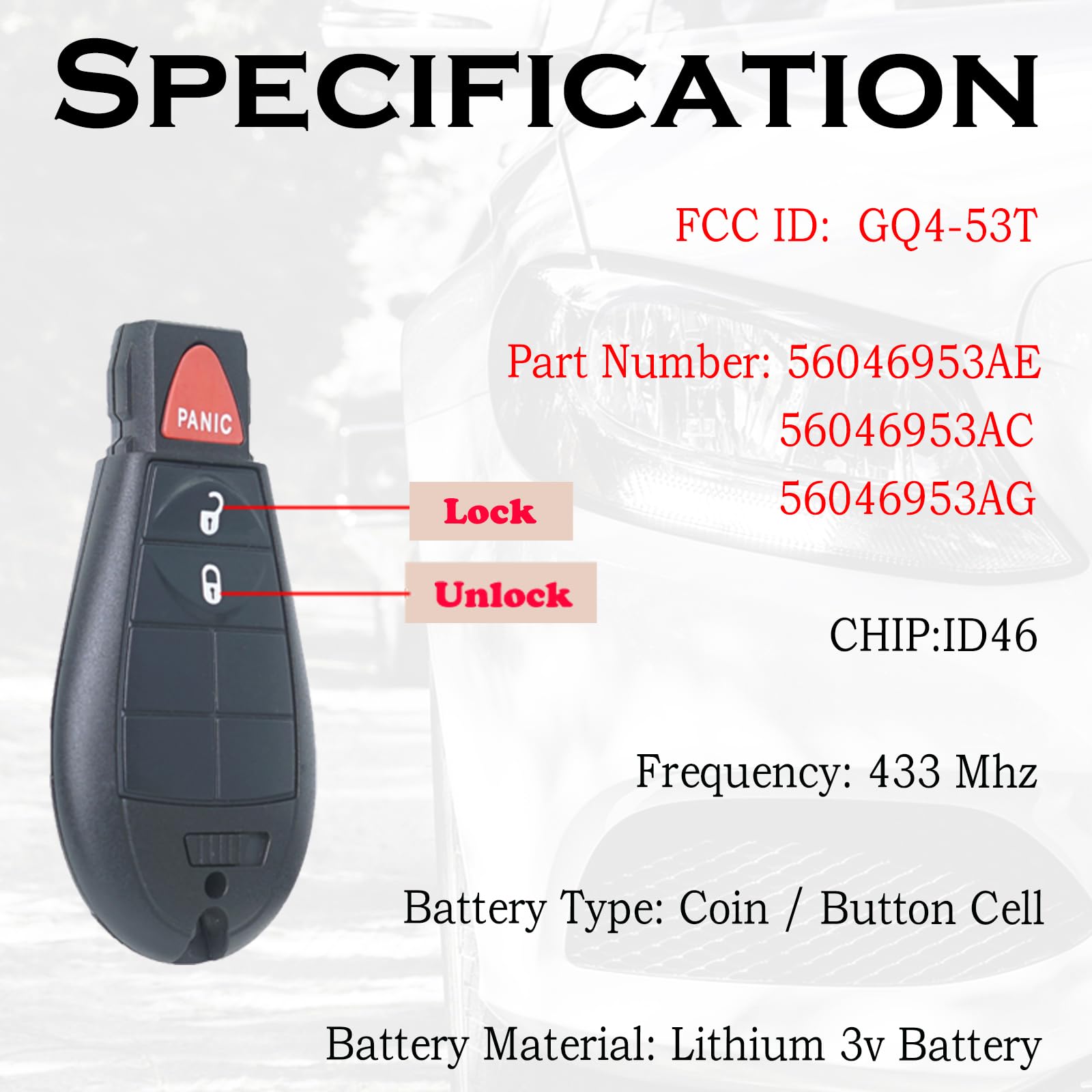 SUPALAND 3-button remote in a two-pack for easy replacement