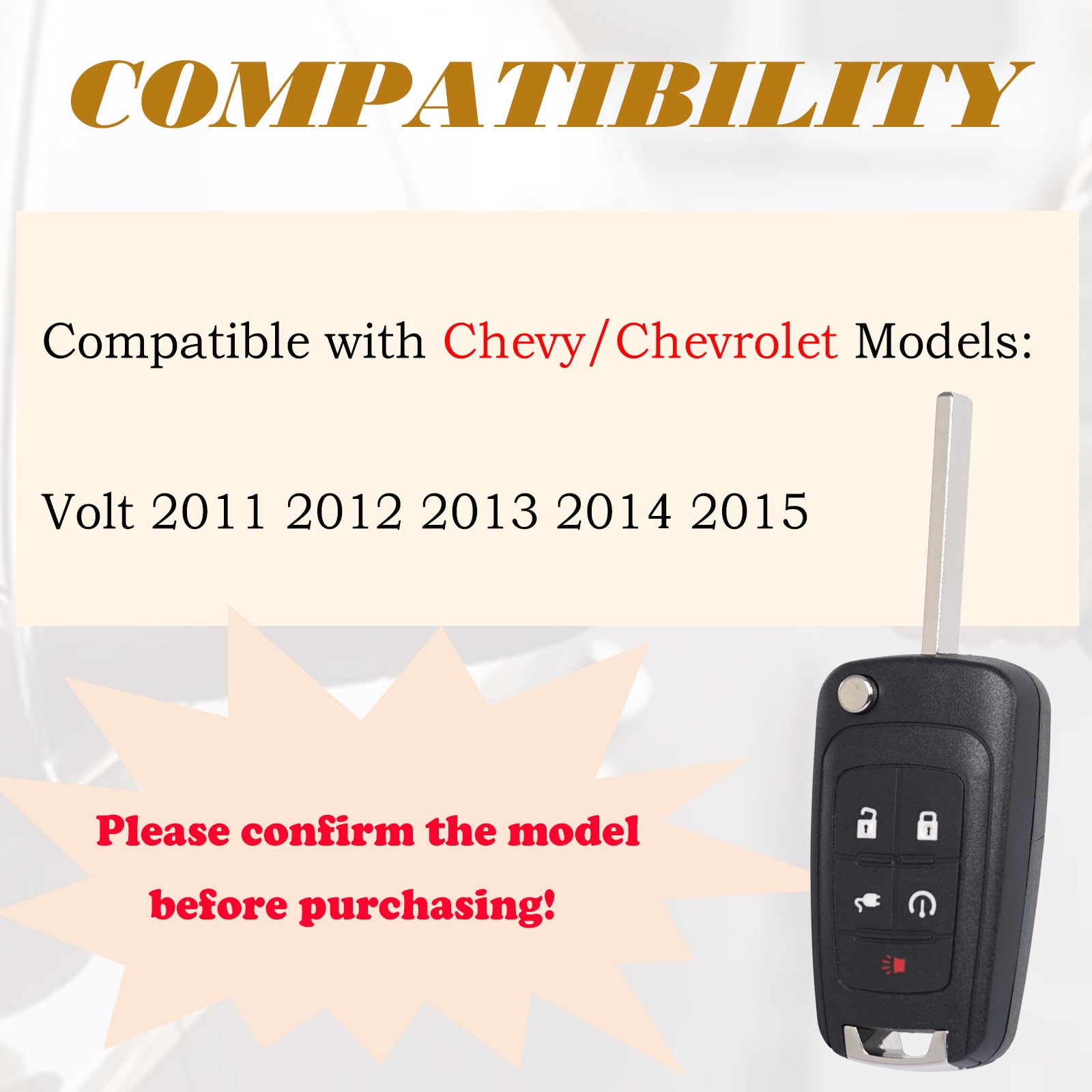 SUPALAND Chevy Volt remote battery pre-installed for immediate use.