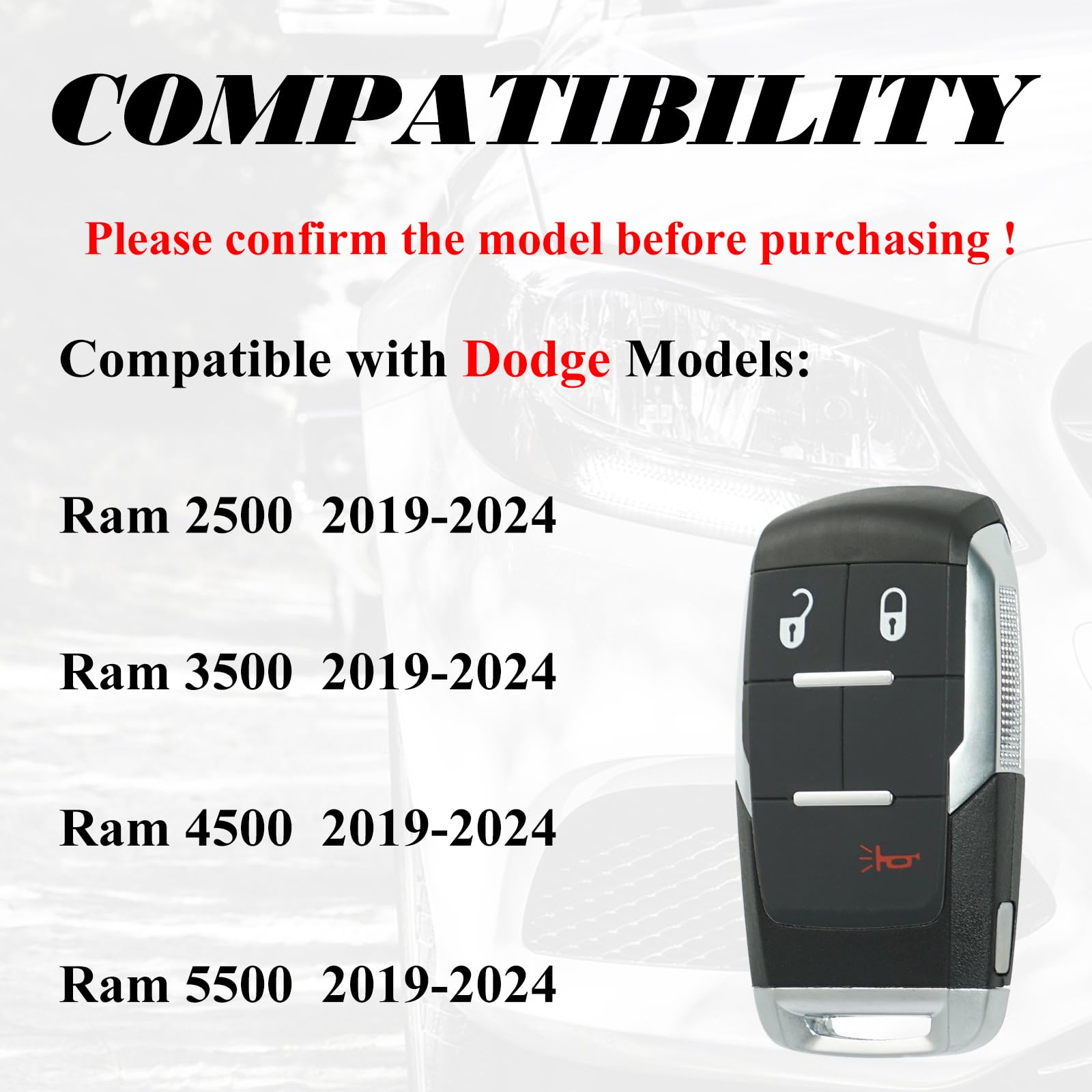 Supaland Dodge Ram key fob side view showing compact design.