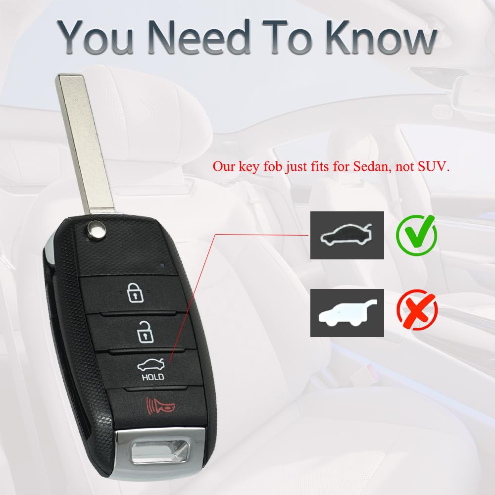 SUPALAND flip key fob with battery included for immediate use.