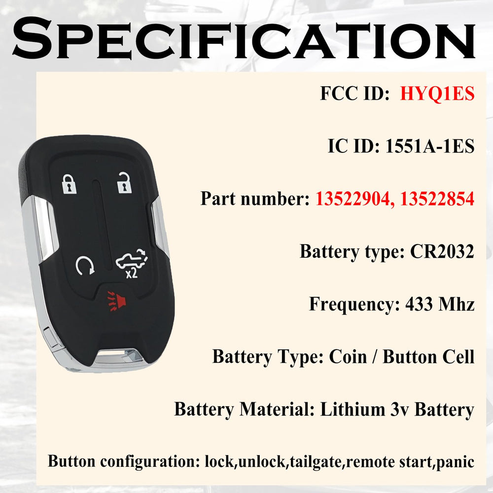 SUPALAND key fob back view with preinstalled battery ready