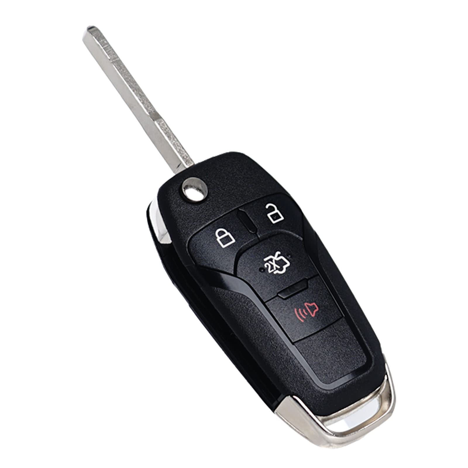 SUPALAND Ford Fusion key fob front view with four-button layout for easy replacement.