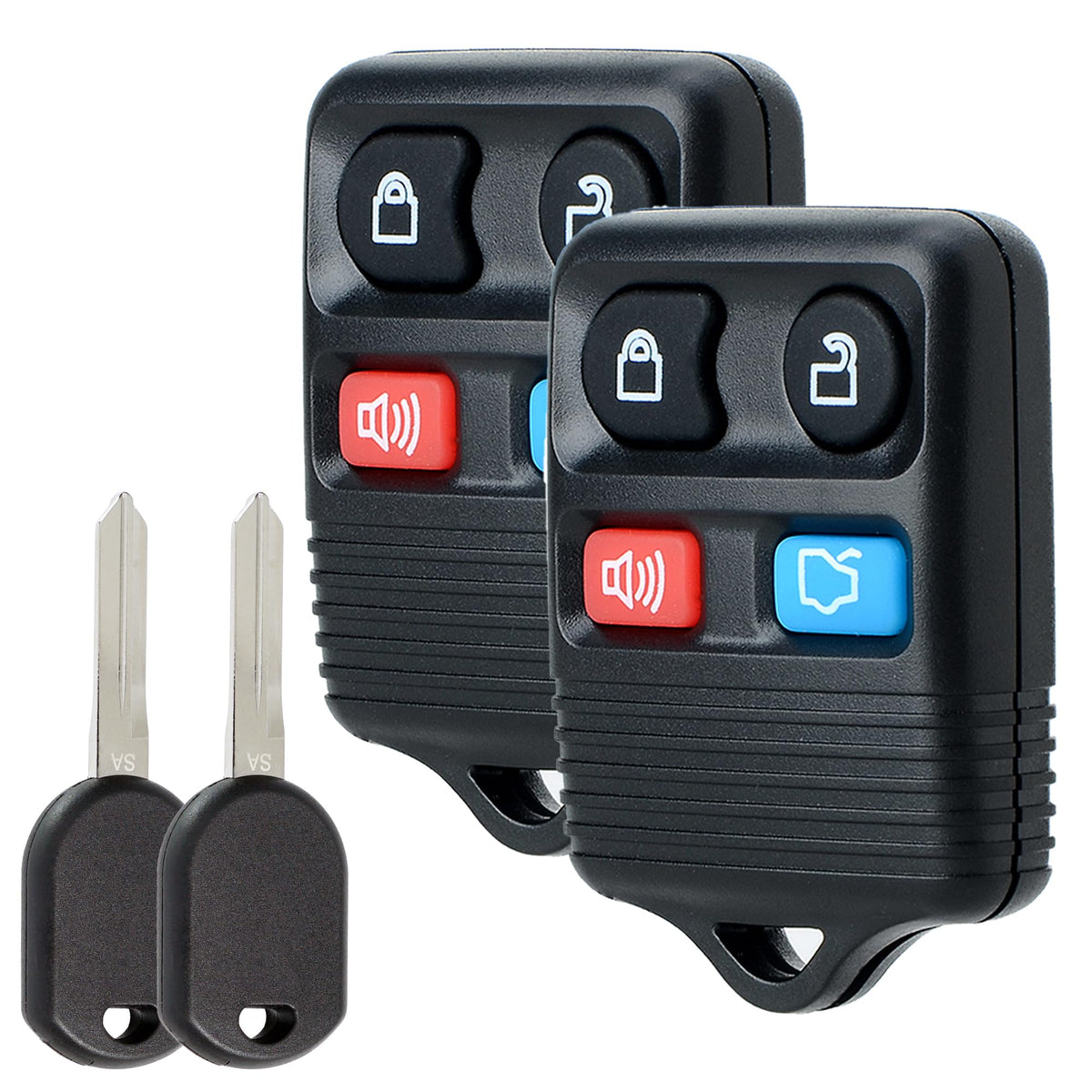SUPALAND H92 remote fob front view compatible with Ford and Lincoln models