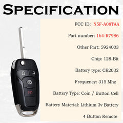 SUPALAND key fob buttons four, tactile click for reliable operation.