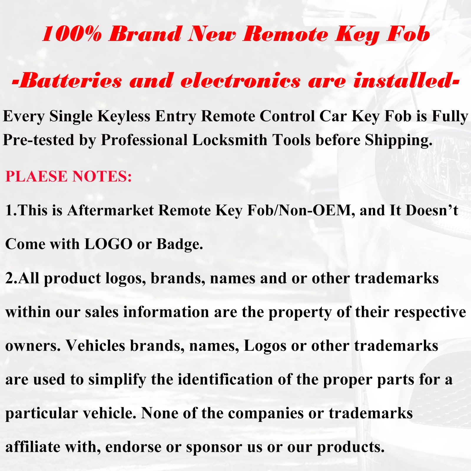 SUPALAND key fob with electronics inside and battery pre-installed.