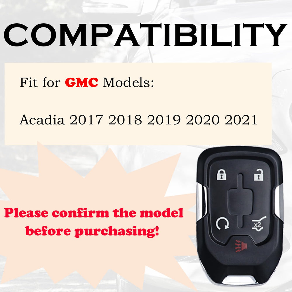 SUPALAND GMC Acadia key fob back view showing button layout for easy use
