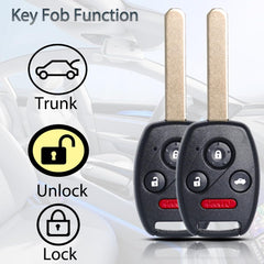 SUPALAND remote head key, back view, clear button layout for quick use.