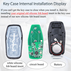 SUPALAND key fob shell for Edge side profile, precise fit for Ford keys