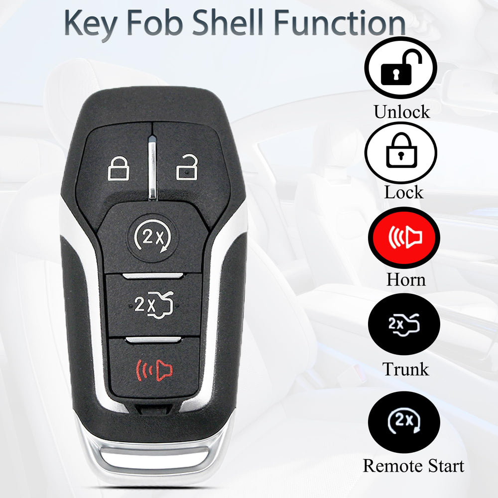 SUPALAND key fob shell for MKC fit check, 5-button remotes supported