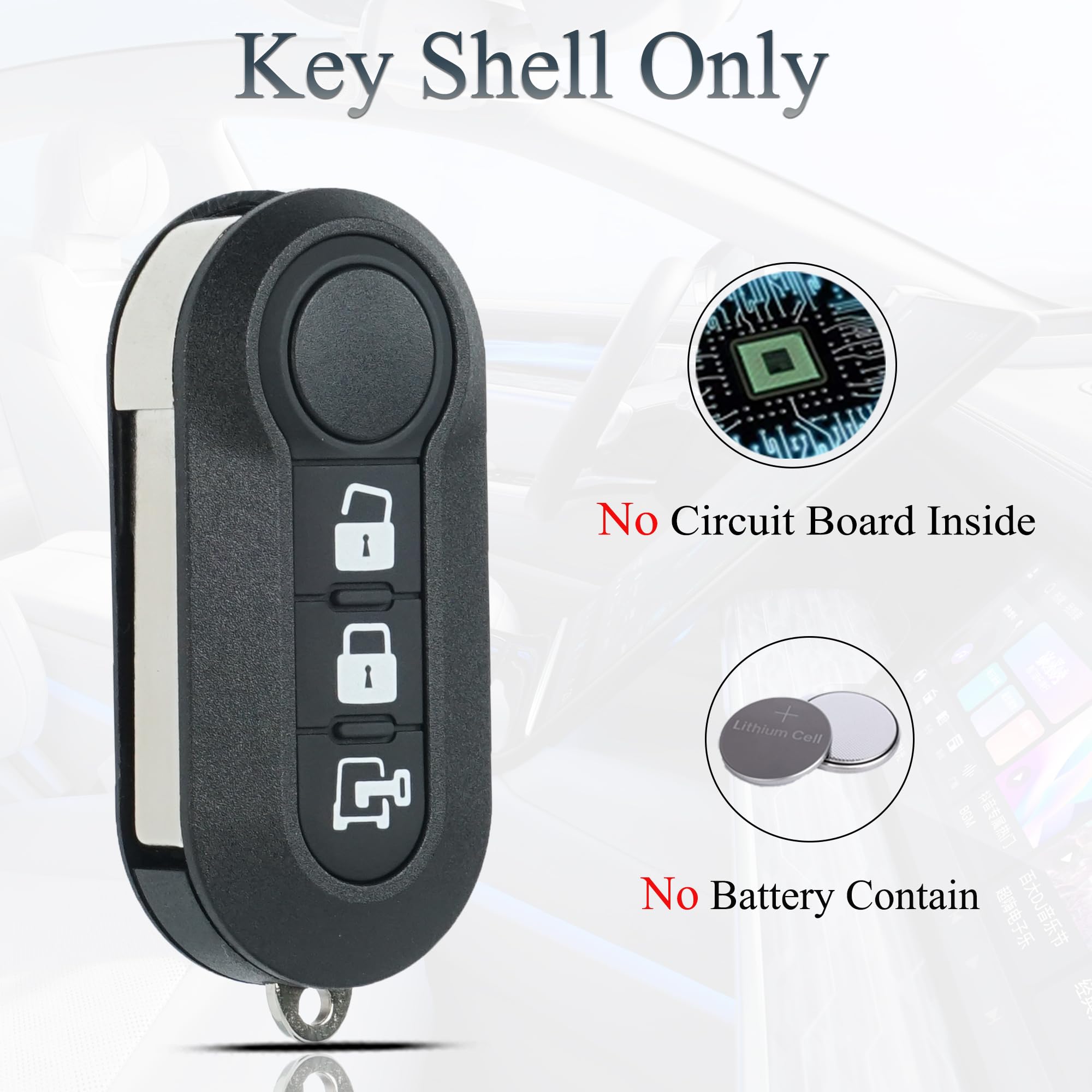 SUPALAND key fob shell interior view shows space for circuit board