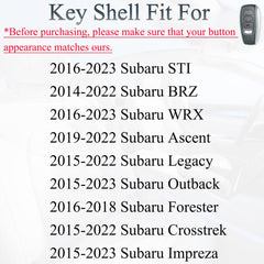 SUPALAND key fob shell for Subaru Outback, preserves look and feel during daily use.