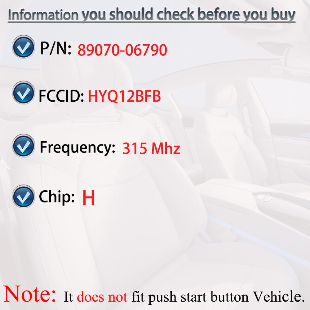 Supaland key fob for Toyota Camry back view with battery housing.
