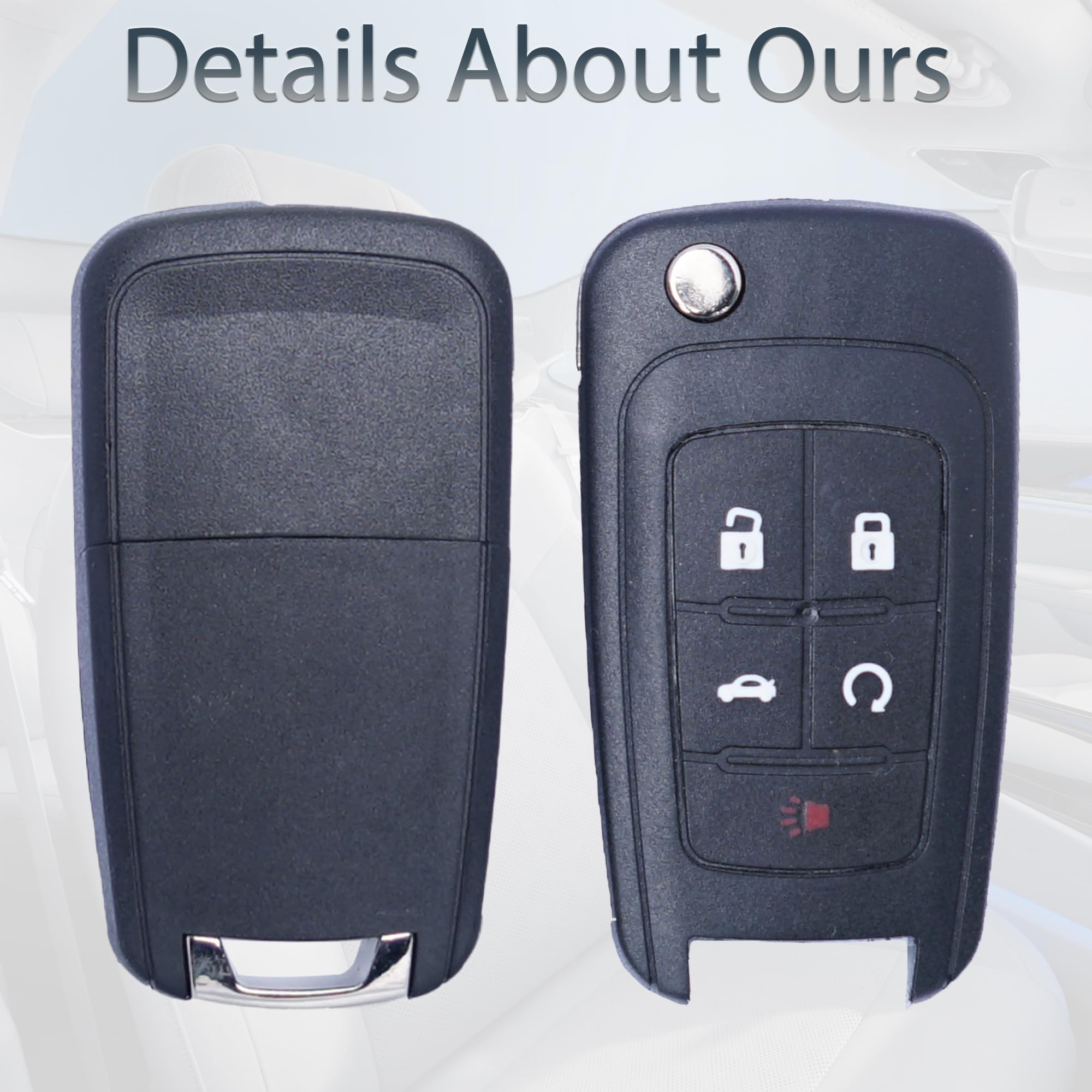SUPALAND 5-button key fob for Regal, dependable replacement with pre-installed battery.