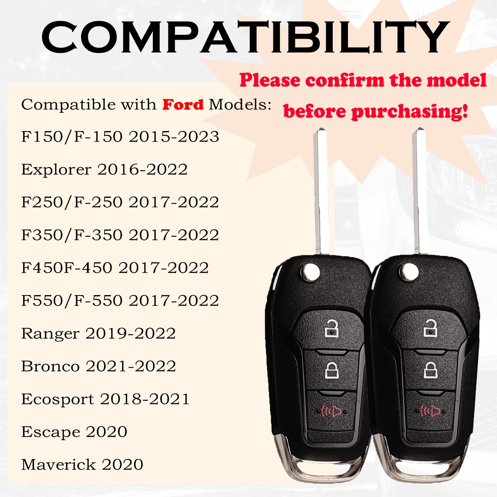 SUPALAND keyless remote back view showing buttons and rugged construction