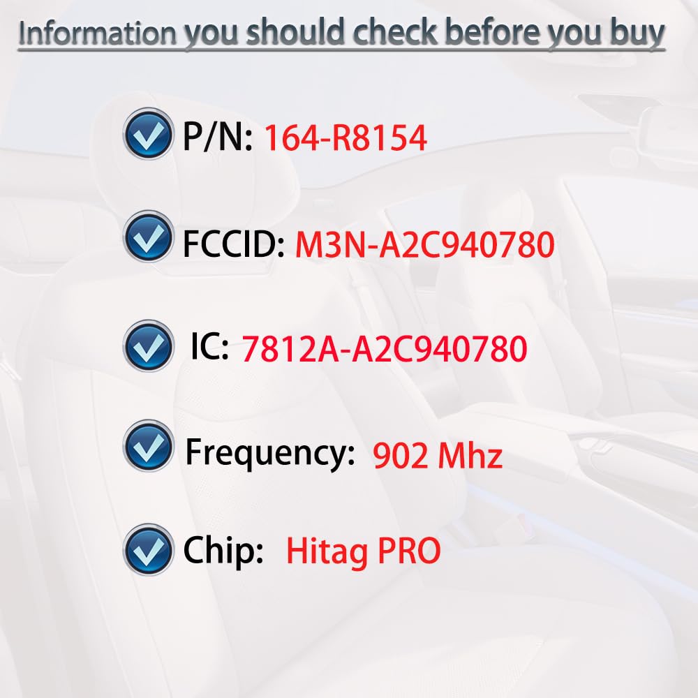 SUPALAND Lincoln MKC fob back view for seamless remote access